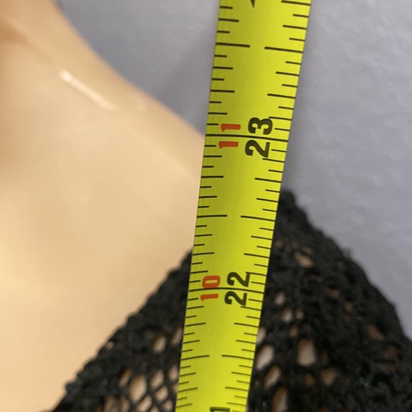 EXPRESS - vest tank: black scoop neck open knit sheer w sequins - L - Picture 8 of 16